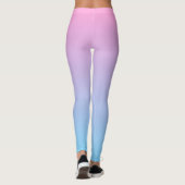 Pastel Bleek Roze en Blauwe Gradiënt Leggings (Achterkant)