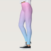 Pastel Bleek Roze en Blauwe Gradiënt Leggings (Links)