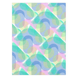 Pastel Bleek Turquoise Abstracte kunstcirkels Tafelkleed