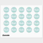 Pastel bleu merci simple autocollant d'affaires (Feuille)