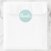 Pastel bleu merci simple autocollant d'affaires (Sac)