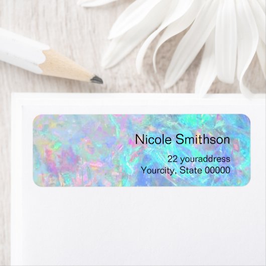 pastel bleu opal arrière - plan étiquettes (En situation)