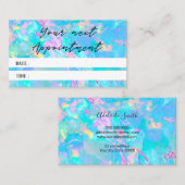 pastel bleu opal texture photo carte de rendez-vou (Devant / Derrière)