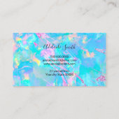 pastel bleu opal texture photo carte de rendez-vou (Dos)