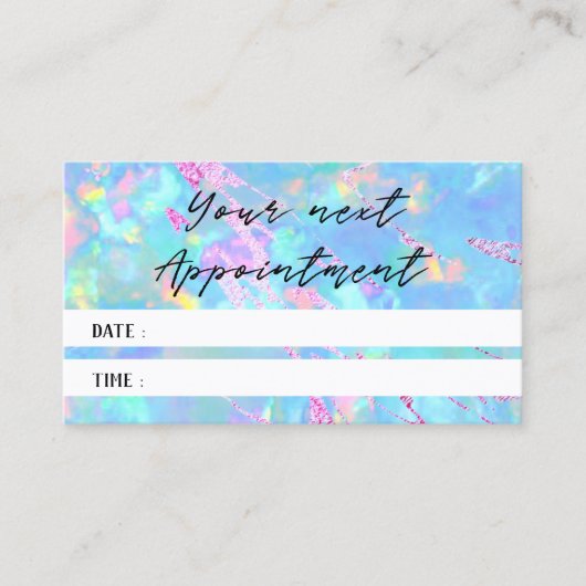 pastel bleu opal texture photo carte de rendez-vou (Devant)