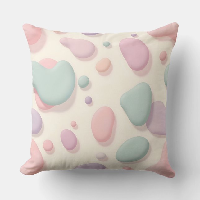 Pastel Blob Abstract Pattern.Modern Outdoor Kussen (Voorkant)