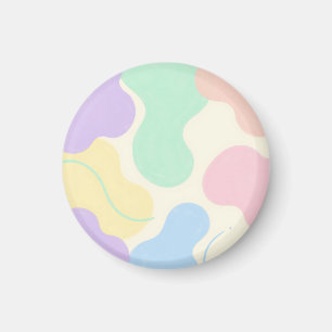 Pastel Blob Abstracte Organische Vormen Magneet