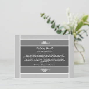 Pastel Block - Siver Grey - Wedding Detail Informatiekaartje