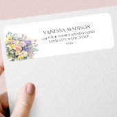 Pastel Bloeiende Wildbloemen Bloemen Bloemenbruilo Etiket