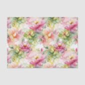 Pastel Bloem Alcohol Inkt Illustratie Grote Print Tissuepapier (Voorkant)