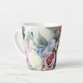 Pastel Bloem Boeket Latte Mok (Linkerhoek)