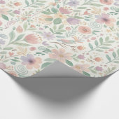 Pastel Bloem Inpakpapier (Hoek)