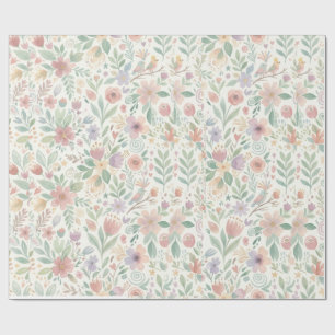 Pastel Bloem Inpakpapier