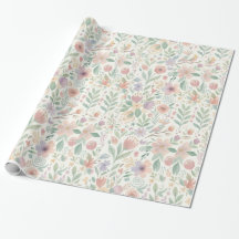 Pastel Bloem Inpakpapier