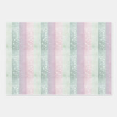 Pastel Bloem Roze Groen Lavendel Bloem Inpakpapier Vel (Voorkant 2)