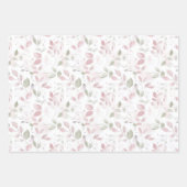 Pastel Bloem Roze Groen Lavendel Bloem Inpakpapier Vel (Voorkant 3)