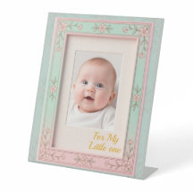 Pastel Bloem Roze Mint Foto Frame