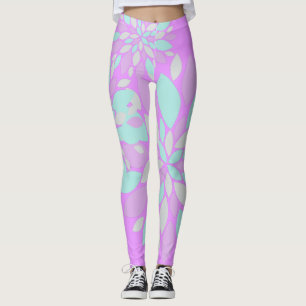 Pastel Bloemblaadjes Bloem Patroon Leggings