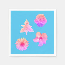 Pastel Bloemboeket Papieren Servetten