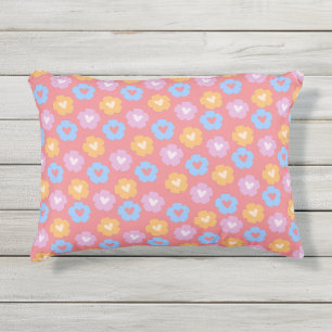 Pastel bloemen accentkussen buitenkussen
