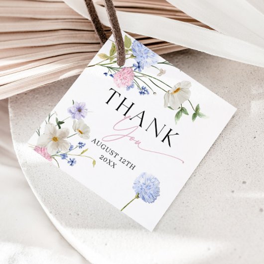 Pastel Bloemen Bedankt Bedankjes Labels