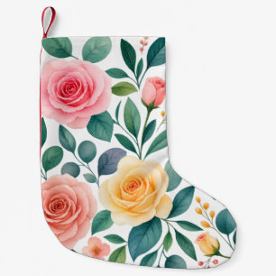 Pastel Bloemen Bloem Ontwerp Zachte Vintage Botani Kleine Kerstsok