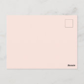 Pastel Bloemen Blush Grijs Bruiloft Save The Date Briefkaart (Achterkant)