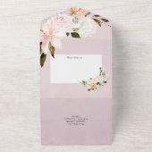 Pastel Bloemen Bruiloft All In One Uitnodiging (Buitenkant)