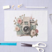  Pastel Bloemen Camera Art voor Decoupage Tissuepapier (Craft)