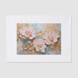 Pastel bloemen decoupage tissue papier