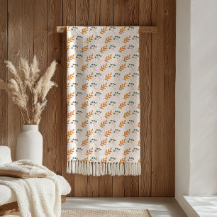 Pastel Bloemen Deken 70s Bruin Boho Accent
