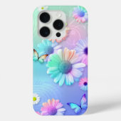 Pastel Bloemen en vlinders Case-Mate iPhone Case (Achterkant)
