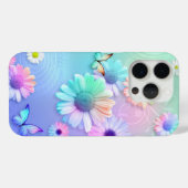 Pastel Bloemen en vlinders Case-Mate iPhone Case (Achterkant (horizontaal))