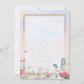 Pastel Bloemen Foto Verjaardag Kaart (Achterkant)