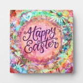 Pastel Bloemen Happy Easter Inspirivity Fotoplaat (Voorkant)