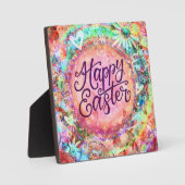 Pastel Bloemen Happy Easter Inspirivity Fotoplaat (Voorkant)