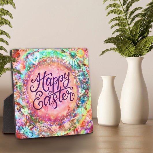 Pastel Bloemen Happy Easter Inspirivity Fotoplaat