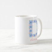 Pastel Bloemen Letter D Monogram Koffiemok (Voorkant rechts)
