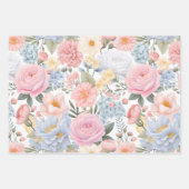 Pastel Bloemen Medley Bloemen Patroon Inpakpapier Vel (Voorkant 2)