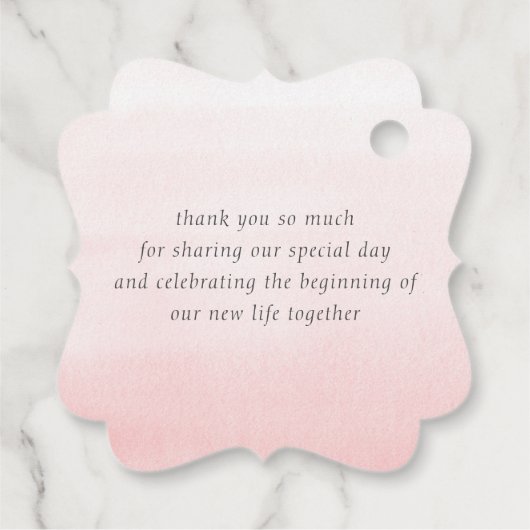 Pastel Bloemen Pampas Grass Bruiloft Dank u Bedankjes Labels (Achterkant)