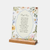 Pastel Bloemen Tabel Vier Zitplaatsen Grafiek Acryl Bord (Hoek)