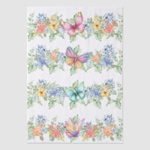 Pastel Bloemen & Vlinders Decoupage Papier