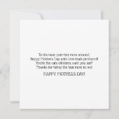 Pastel Bloemen Waterverf Kat Kitten Moederdag Kaart (Achterkant)