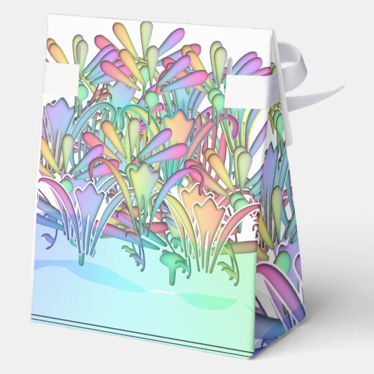 Pastel Bloemen Witte bruiloft Bedankdoosjes (Achterkant)