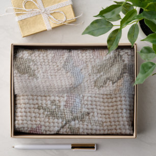 Pastel Bloemenaaldborduren Fotografie Tissuepapier