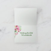 Pastel bloemenboeket bedankkaart (Binnen)