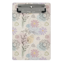 Pastel Bloemencollage – Chic Bloemmotief Geometris