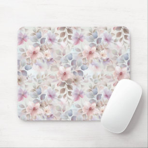 Pastel bloemenmuismat voor computerbureaus muismat