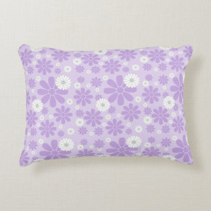 Pastel Bloemenpatroon LAVENDER Accent Kussen