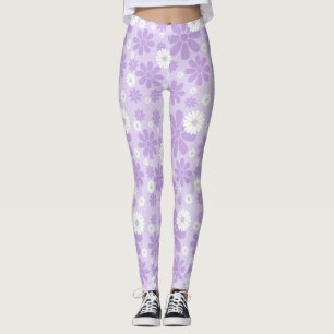 Pastel Bloemenpatroon LAVENDER Leggings